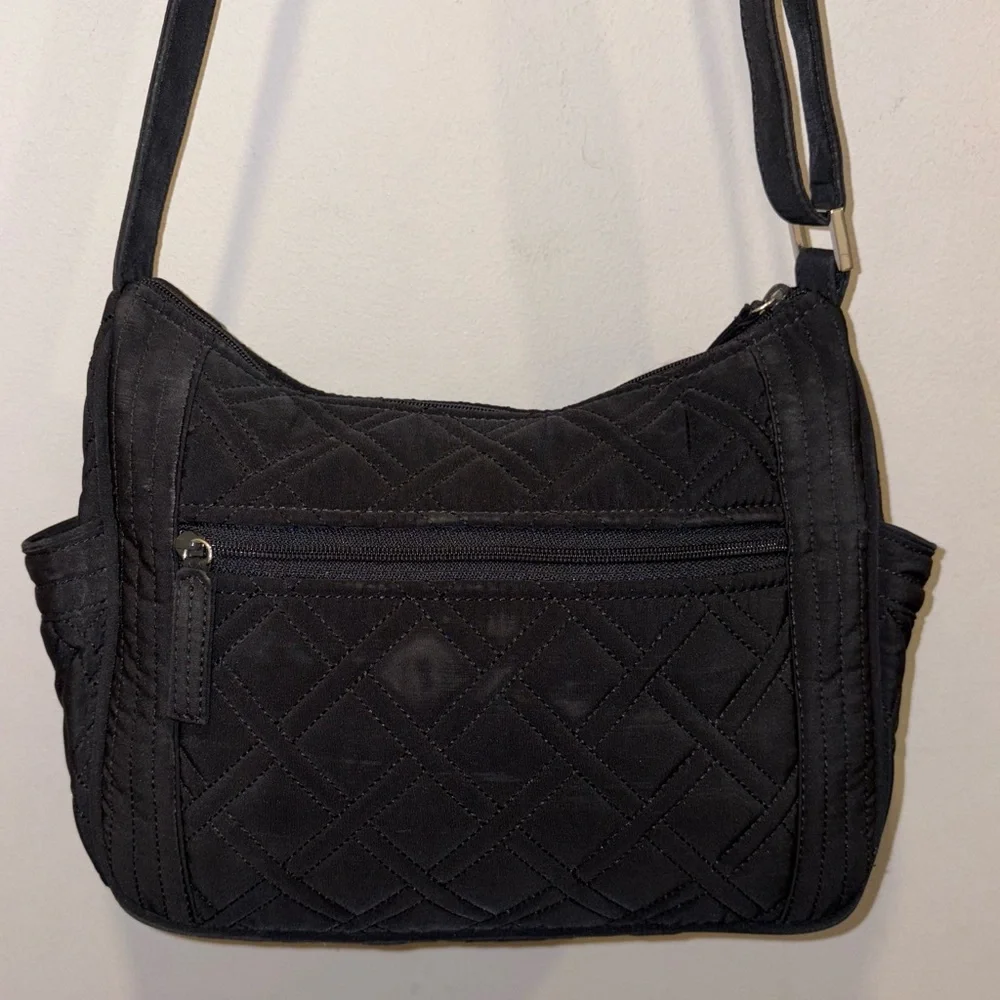 Vera Bradley Black Microfiber Crossbody Bag - Picture 2 of 8